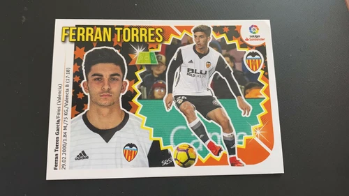 💥 TRUE ROOKIE 2018 FERRAN TORRES #14B  Panini LA LIGA VALENCIA 💥