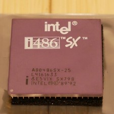 Vintage Intel 486 SX 25 MHz A80486SX-25 SX798 CPU Tested  Working