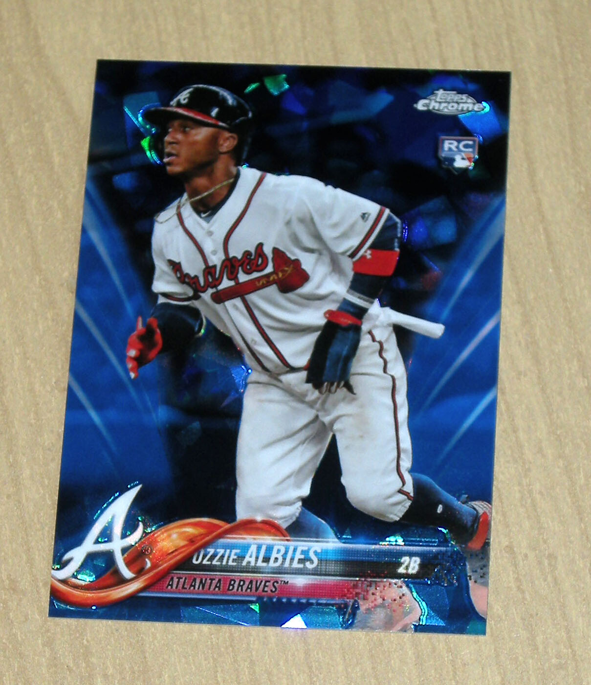 2018 Topps Sapphire Chrome parallel Refractor Ozzie Albies rookie #276