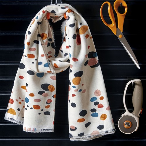 Minerva Exclusive Pebble Stone Linen Viscose Blend Fabric - POD - per metre - Picture 6 of 6