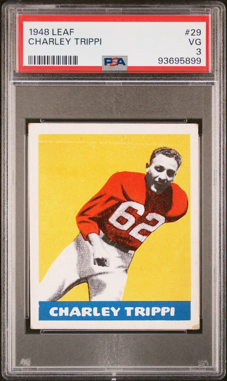 1948 LEAF Charley Trippi ROOKIE (JUST GRADED) PSA 3 VG #29 Chicago Cardinals RC