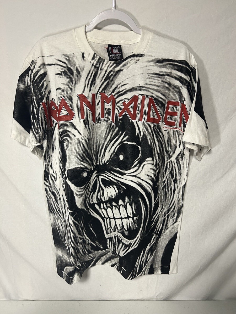 Vintage AOP Iron Maiden Bootleg Mexican T Shirt 90s Vintage AOP Iron Maiden Bootleg Mexican T Shirt 90s
