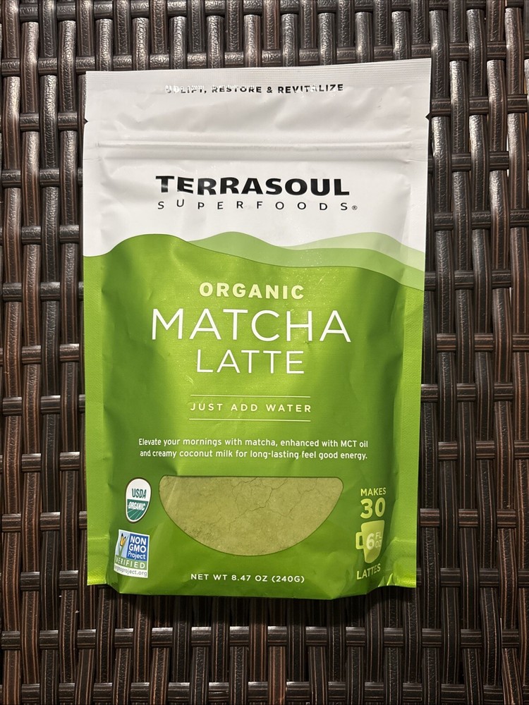 Terrasoul Organic Matcha Latte Powder 8.47oz 240g Premium Ceremonial Grade