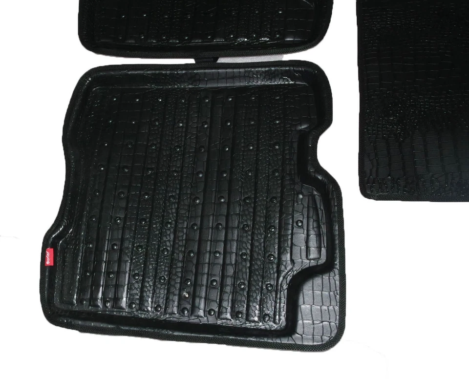 全新前后地毯脚垫套装 黑色 适用于福特 Figo 汽车 S2u — 第 3/4 张图片