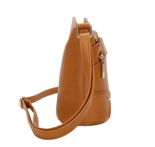Womens Zipped Pockets Cross Body Messenger Bag Ladies Shoulder Strap Handbag New - Picture 5 of 15