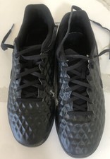 NIKE TIEMPO indoor soccer shoes BLACK mens size 7.5 Great Shape 