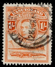 BASUTOLAND GVI SG25, 1s red-orange, FINE USED.