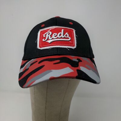 Melonwear Unisex Black Red Reds Baseball Cap Hat Size One Size CINCINATTI REDS MELONWEAR CAP, RED AND BLACK, C IN WHITE | eBay main image 2