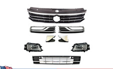Front Bumper Upper Lower Grille Fog Light Bezel 8pc Set For 2016- 2019 Passat Front Bumper Upper Lower Grille Fog Light Bezel 8pc Set For 2016- 2019 Passat