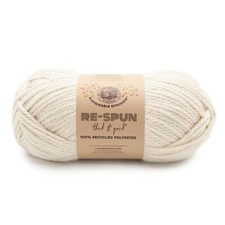  1 Skein Lion Brand Yarn 843-098AF Re-Spun Thick  Quick Yarn, Whipped Cream