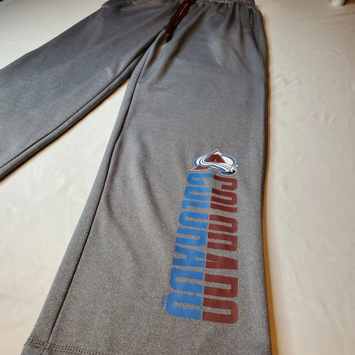 Colorado Avalanche Sweatpants Gray Mens Medium 29Wx32L 12.5 RISE