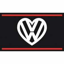 Ich liebe meine VW Flagge 150 x 90cm - Schwartz - I Love My VW Flag