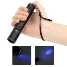 New Black LED Flashlight Large Power 5W 360NM Ultraviolet Light Detection