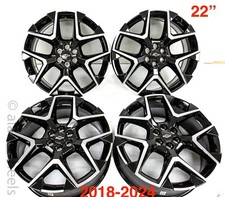 4 Chevy Traverse 22 Gloss Black Machined Factory Oem Wheels Rims