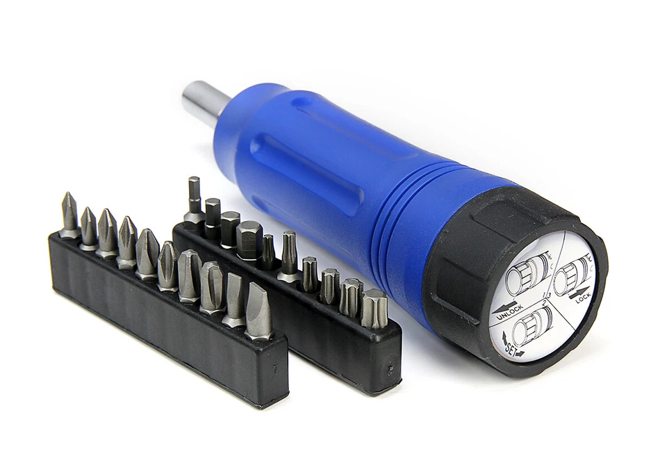 Stark USA 21-Pieces Adjustable Torque Screwdriver 14" Long Shank 10-50 IN/LB - Image 3 of 4