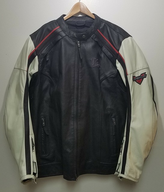 Genuine Victory Motorcycle Womens Cascade Leather Riding Jacket Size 2