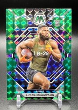 2023 Panini Mosaic TRENTON SIMPSON RC ROOKIE Green Prizm #367 Baltimore Ravens