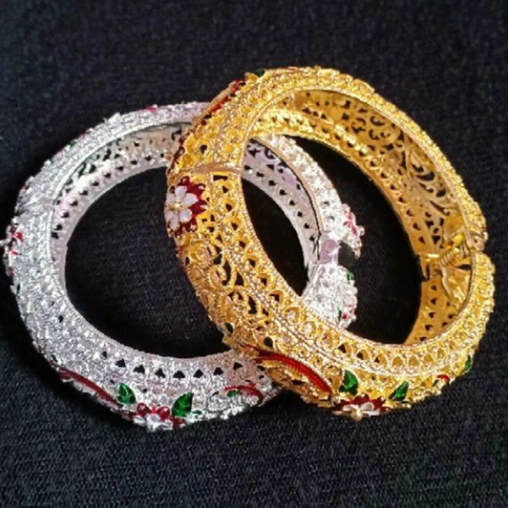 VALENTINO Bracciale Braccialetto Gemme Gioielli Argento Motivo Fiore Bracciale Accessori Vintage