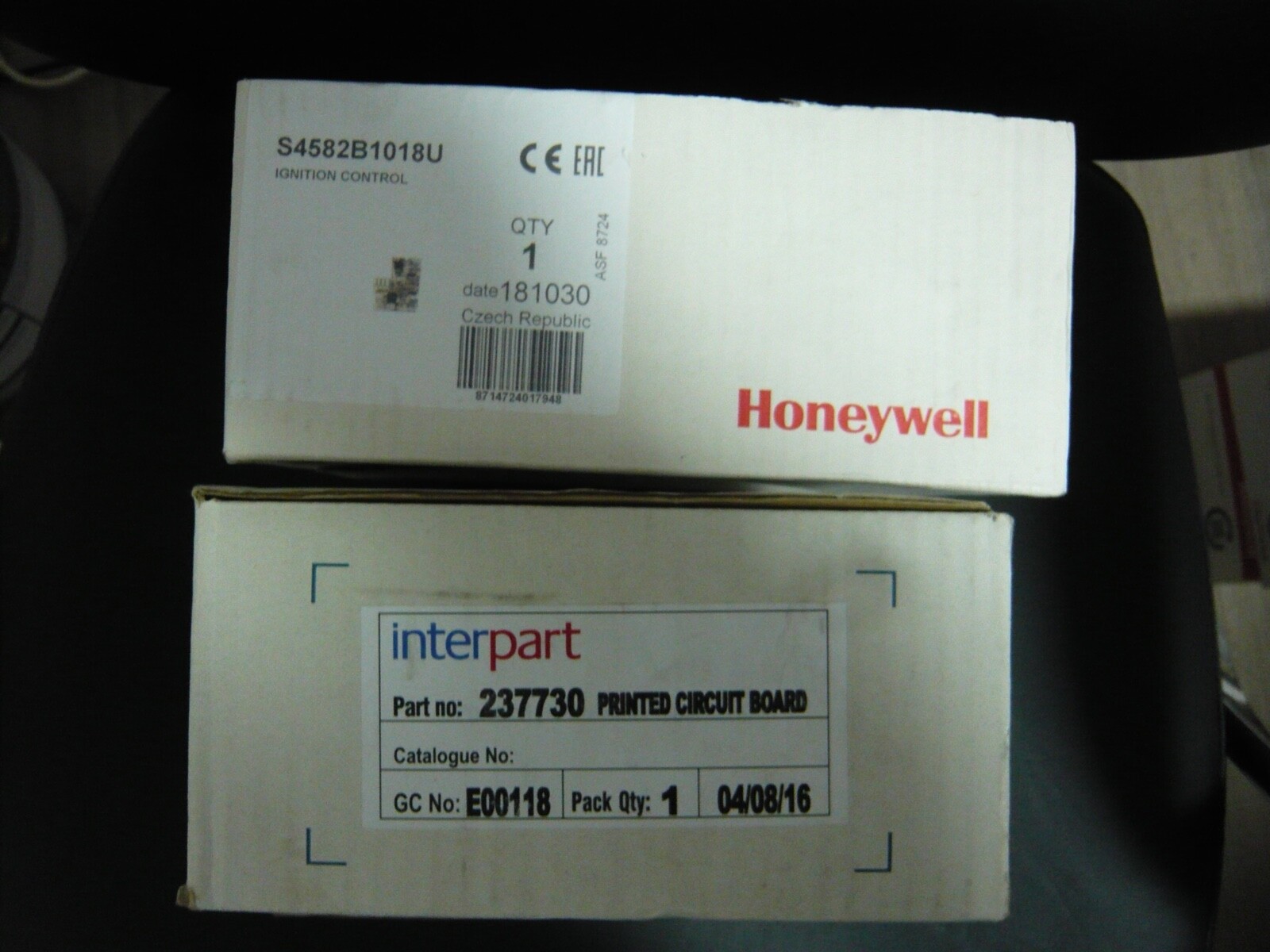 BAXI BERMUDA  45/4E 57/4E  PCB 237730  HONEYWELL S4582B1018 RRP £152.00