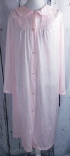 VTG Nancy King Lingerie Retro Nightgown Sleepwear Button Front Pink 1X 3163