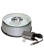 Rotating Lighted Display Stand (Black) - Multi Colored LED Lights, 360 Rotation