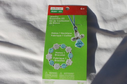 Kit artesanal de cuentas de joyería de ángeles y copos de nieve hace 1 collar, pulsera nuevo - Imagen 2 de 2