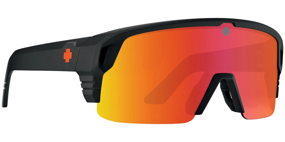 Spy Monolith 50/50 Semi-Rimless Sport Shield Sunglasses w/ Happy Lens - Taiwan