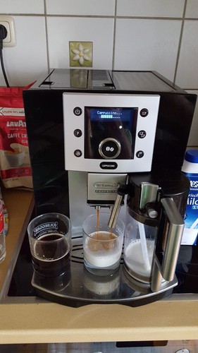 DeLonghi Perfecta cappucino ESAM5550.B negro pantalla jarra de leche nuevo mantenimiento - Imagen 8 de 15