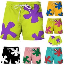 Men's 3D Print Drawstring Trunks Swimming Surfboard Beach Shorts Swimwear NWON