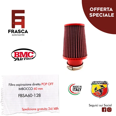 BMC AIR FILTER Filtro Conico BMC FBSA60-128 Imbocco 60 mm