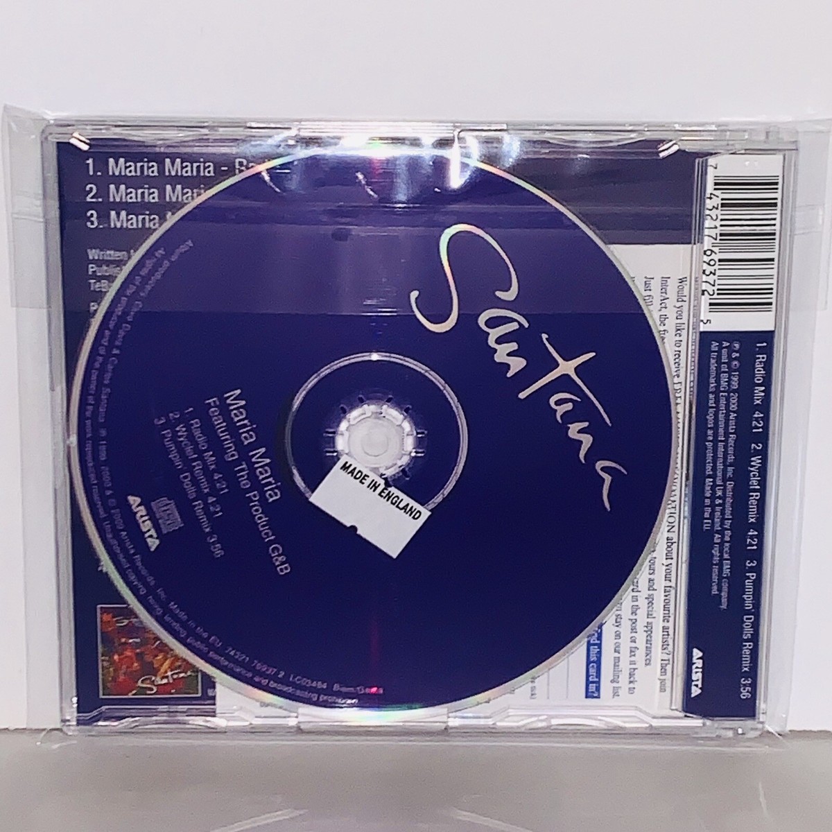 Sealed (plastic resealable outer sleeve) Maria Maria by Santana CD