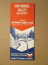 Chevron Standard Oil Map of San Gabriel Valley 1970
