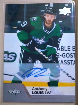 Anthony Louis Auto - Texas Stars - Augsburger Panther - Upper Deck AHL 2020-21