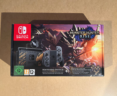 Nintendo Switch HAC-001(-01) Monster Hunter Rise Edition Pack - 32GB, Grau/Gold