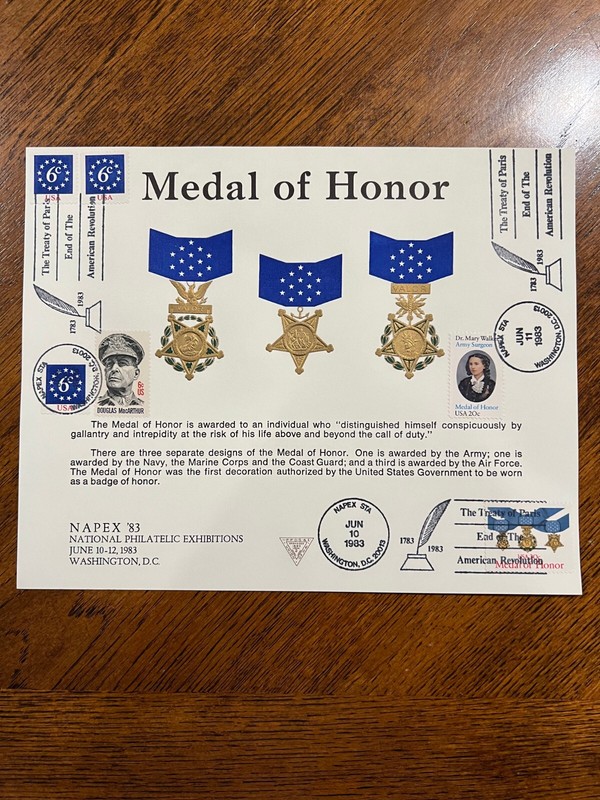 Forerunner Souvenir Card F-1983C - NAPEX, Medal of Honor - Show Cancel (b1)