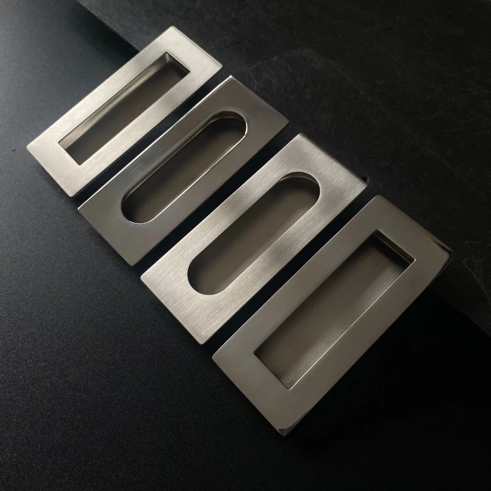 Flush Pull Recessed Sliding Door Handle Round Square Oval Oblong Circular - Image 2 of 4