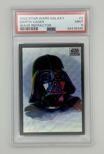 2022 TOPPS CHROME STAR WARS GALAXY WAVE REFRACTOR #2 DARTH VADER #/99 PSA 9 - Picture 2 of 5