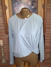 Apana Yoga Top Green Super Soft Long Sleeve Top Shirt Size M