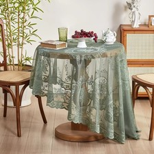 Flower Lace Tablecloth Round Table Cloth Retro Table Cover