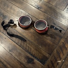 Antique Safety Goggles 55mm x 46mm Oval Elastic Strap Padded Steam Punk