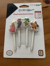 Super Mario Lot Of 4 Styluses for Nintendo 3DS Donkey Kong Peach Yoshi Mario
