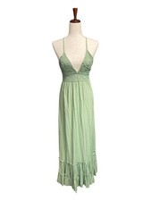 Birch and stone Sage Green Lace Bodice Spaghetti-Strap Maxi