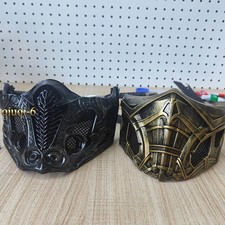 Media máscara facial Mortal Kombat Sub-Zero&Scorpion utilería Halloween cyberpunk