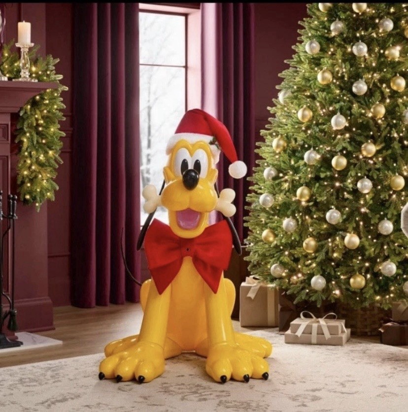 Disney 3.5 FT Animated Pluto Holiday Christmas Animatronic 2026 Home Accents