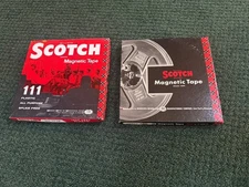 Vintage Scotch Empty Reel to Reel Pair & Lafayette Time & A Half Recording Tape