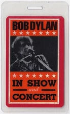 Bob Dylan 1997 Concert Tour Laminated Backstage Pass orange otto