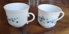 Lot 2 très Grandes Tasses Chocolat Tisane Thé Vintage ARCOPAL MYOSOTIS VERONICA