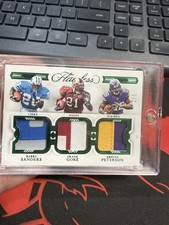2022 Flawless Barry Sanders Frank Gore Adrian Peterson Triple Patch /5 