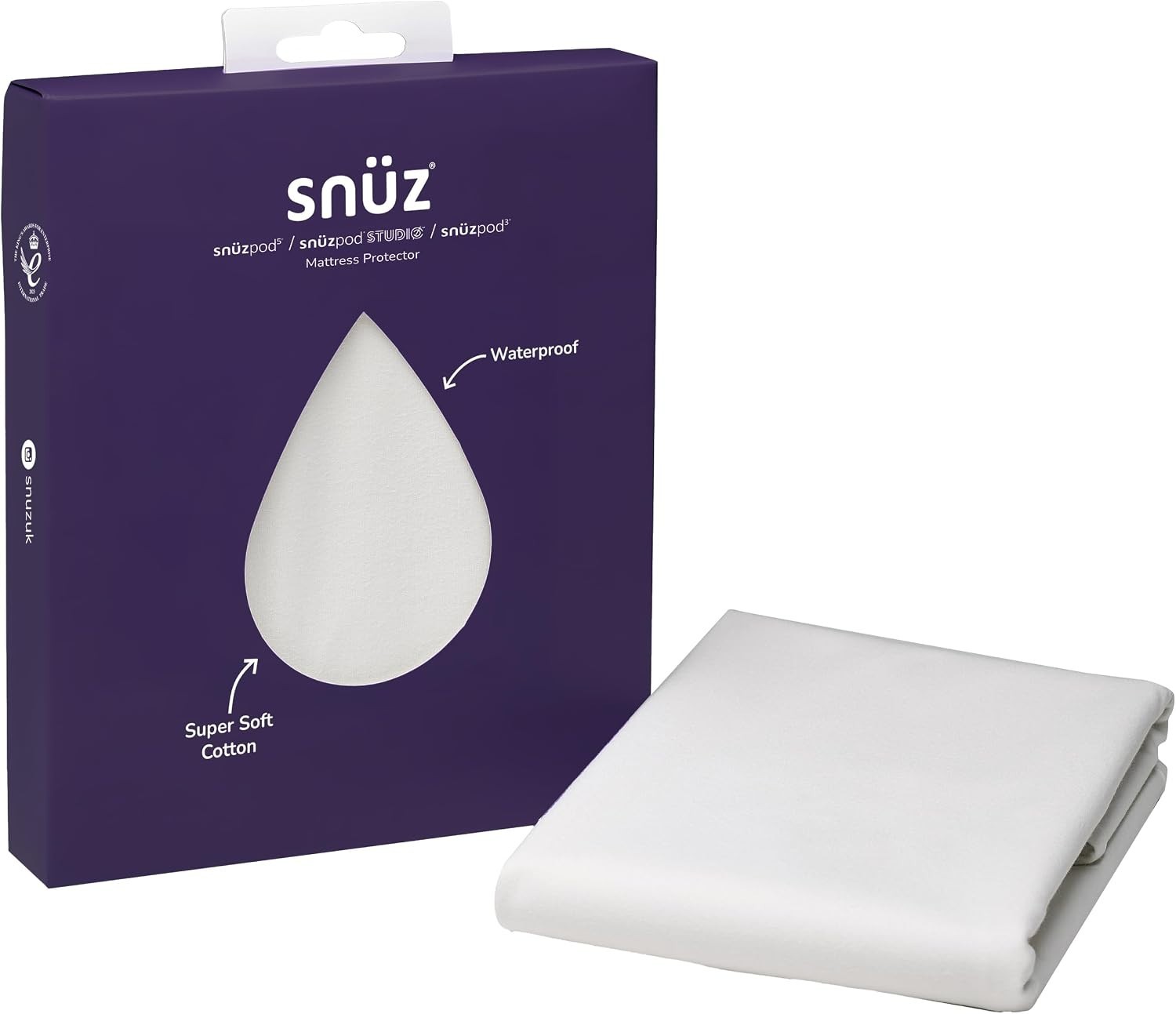Snuz Waterproof Crib Mattress Protector SnuzPod5 SnuzPod3 Super 44x80cm New