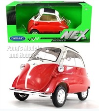 1955 BMW Isetta 1/18 Diecast Metal Model by Welly - RED w/ BOX